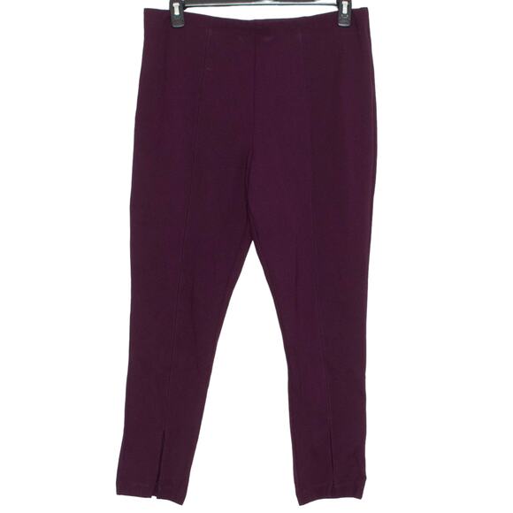 Calvin Klein Dress Pants Pull On Ankle Minimalist Academia Corporate Purple XL - Picture 1 of 5